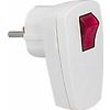 FICHE COUDEE PVC 2P+T AVEC INTERRUPTEUR IP44 image 0