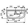 Lave-mains Allia Linea Blanc avec trop plein image 1