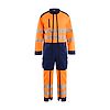 Combinaison haute-visibilité - Orange fluo/Marine image 0