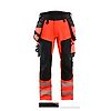 Pantalon de travail haute visibilité stretch 4D 1122 - Rouge/Noir image 0