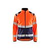 Veste de travail softshell haute visibilité 4877 - Orange fluo/Marine image 0
