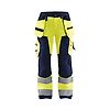 Pantalon de travail haute visibilité femme 7156 - Jaune fluo/Marine image 0