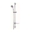 Ensemble barre douche inox chromé + porte savon acrylique image 0