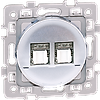 Prise double RJ45 Cat6 grade 2 TV/STP - SQUARE image 1