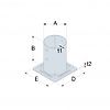 Pied de poteau rond de jardin PPJRB image 1