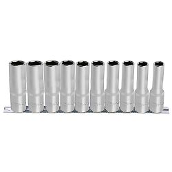 Jeu de 10 douilles 6 pans ULTIMATE® sur rail 1/4'', 4-13 mm image