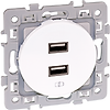 Prise chargeur double USB femelle - 5,5V - SQUARE image 0