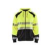 Sweat de travail zippé à capuche haute visibilité 3546 - Jaune fluo/Noir image 0