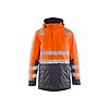 Parka de travail hiver haute visibilité 4495 - Orange fluo/Gris anthracite image 0