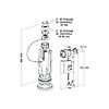 Mécanisme WC NF 3V102 - Kit compact avec robinet flotteur et poussoir double volume image 1