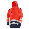 PARKA COQUE ERWIN ROUGE FLUO/NAVY image 2