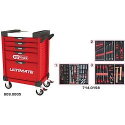 Servantes ULTIMATE 5 tiroirs équipées de 158 outils image