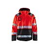 Veste de travail hardshell stretch 2D haute visibilité 4987 - Rouge fluo/Noir image 0