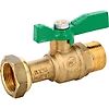 Robinet compteur NF DN15 droit mâle - écrou DN3/4" manette verte - Série 642 image 0