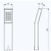 Douchette rectangulaire Ancodesign - chrome - 1 jet image 1