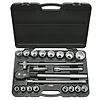 Coffret de douilles 12 pans en pouces et accessoires 3/4'', 21 pièces image 0