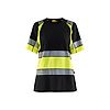 T-shirt de travail haute visibilité femme classe 1 3410 - Noir/Jaune image 0