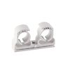 Double attache clip multi-diamètre pour tube blanc ABMD image 0
