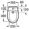 Bidet sur pied Victoria 53x35 blanc image 3