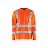 T-shirt de travail manches longues haute visibilité col V anti-UV 3381 - Orange fluo image 0