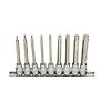 Rail de 9 douilles tournevis TORX® 3/8'', T20 à T60 image 0