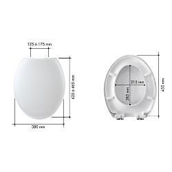 Abattant WC Ancozen - polypropylène blanc - frein de chute image