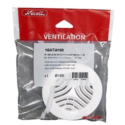 Grille aération ronde simple pour tube PVC image