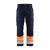 Pantalon de travail haute visibilité 1564 - Marine/Orange fluo image 0