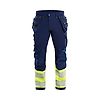 Pantalon de travail haute visibilité artisan stretch 4D 1993 - Marine/Jaune fluo image 0