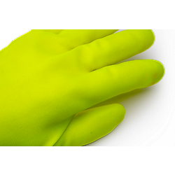 Lot de 6 paires de gants EUROWINTER F110 - Tricot sans couture à base de nylon - Enduction totale en PVC jaune - coupe droite image