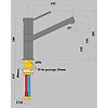 Mitigeur cuisine inox bec orientable image 1