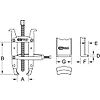 Extracteurs universels à deux griffes réglables et bague de maintien image 1