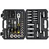 Jeu de cliquets 72 dents, douilles et accessoires 1/4'' et 1/2'' - 96 pcs image 1