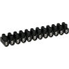 Domino électrique - Barrette acier noire 12 plots à vis image 0