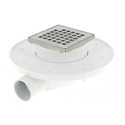 Siphon de douche Docia XS avec grille et cadre Inox 304 - Nicoll image