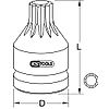 Douille à chocs courte 1/2" XZN®, M16 - L. 43 mm image 1