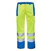 PANTALON FLUO BASE XP JAUNE FLUO/BLEU AZUR image 5