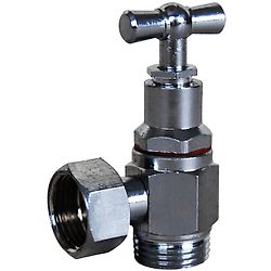 Robinets pour réservoir WC Equerre chromé Male/Femelle - Série 1341 image