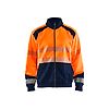 Sweat de travail zippé haute visibilité 3558 - Orange fluo/Marine image 0
