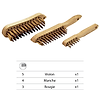 Lot de 3 brosses fil acier laitonné Classic image 1