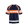 T-shirt de travail haute visibilité anti-UV 3337 - Marine/Orange fluo image 0
