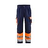 Pantalon de travail haute visibilité artisan 1584 - Orange fluo/Marine image 0