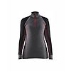 Haut de sous-vêtements col zippé XWARM femme 7299 - Gris/Noir image 0