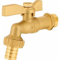 Robinet de puisage laiton brossé avec manette laiton DN1/2"-3/4" D17 -  Série 681 image