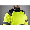 Sweat de travail col rond BASIC HV SONAR - JAUNE FLUO/MARINE image 1