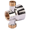 Applique murale double jupe haute M1/2"-F1/2"-M3/8" - laiton chromé - Série 1349 image 0
