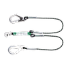 Longe double à absorbeur corde tressée avec 2 connecteurs aluminium ouverture 60mm PIRUS - EN355 image 0