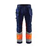 Pantalon de travail haute visibilité stretch 1558 - Marine/Orange fluo image 0