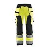 Pantalon de travail haute visibilité femme 7156 - Jaune fluo/Noir image 0
