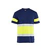 T-shirt de travail haute visibilité 3387 - Marine/Jaune fluo image 0